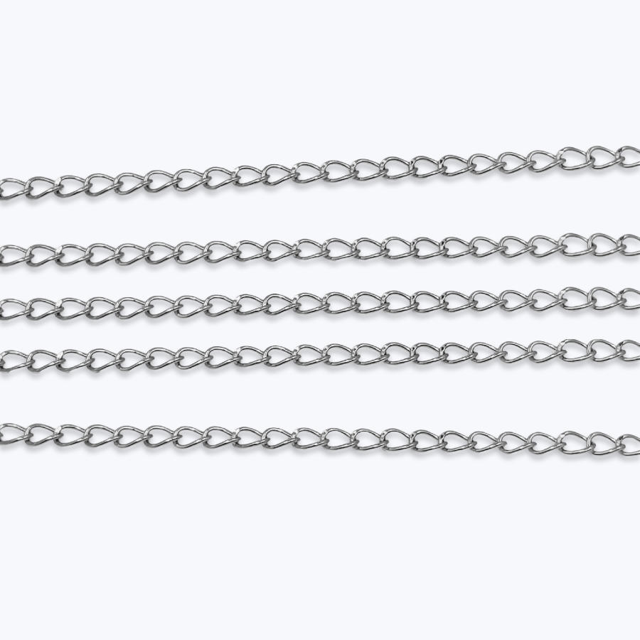 Koruketju RST ruostumattomasta teräksestä. Nikkelittömät korutarvikkeet.