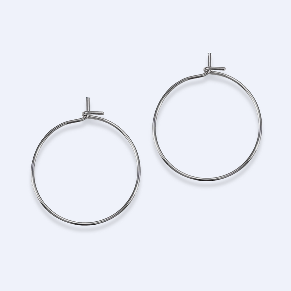 Korvakorurenkaat kirurginteräksestä, RST. Jewelry findings, hoop earrings. Stainless steel