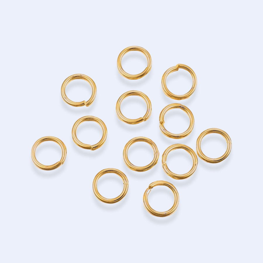 Välirenkaat 7 x 1 mm, 24K kullattu kirurginteräs