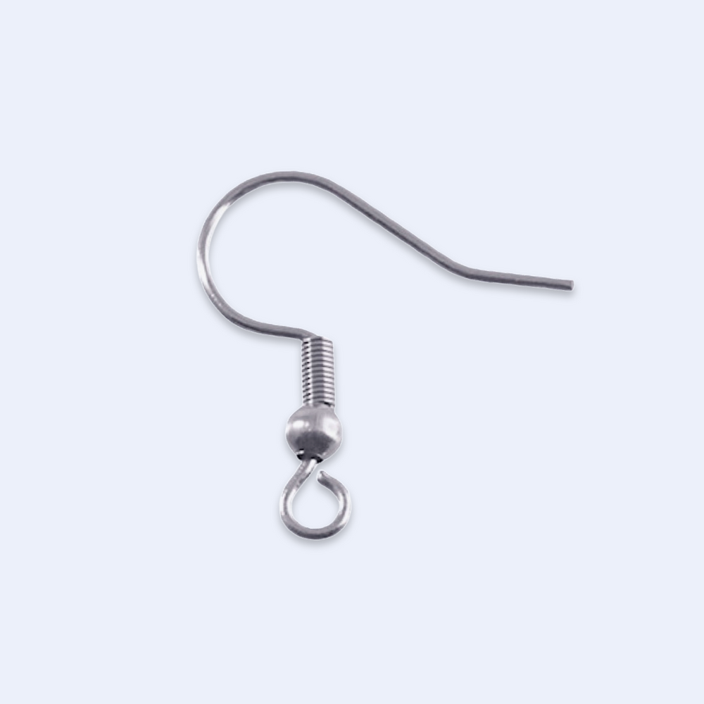 Nickelfria och allergivänliga smyckesdelar, örkrokar i kirurgiskt stål.