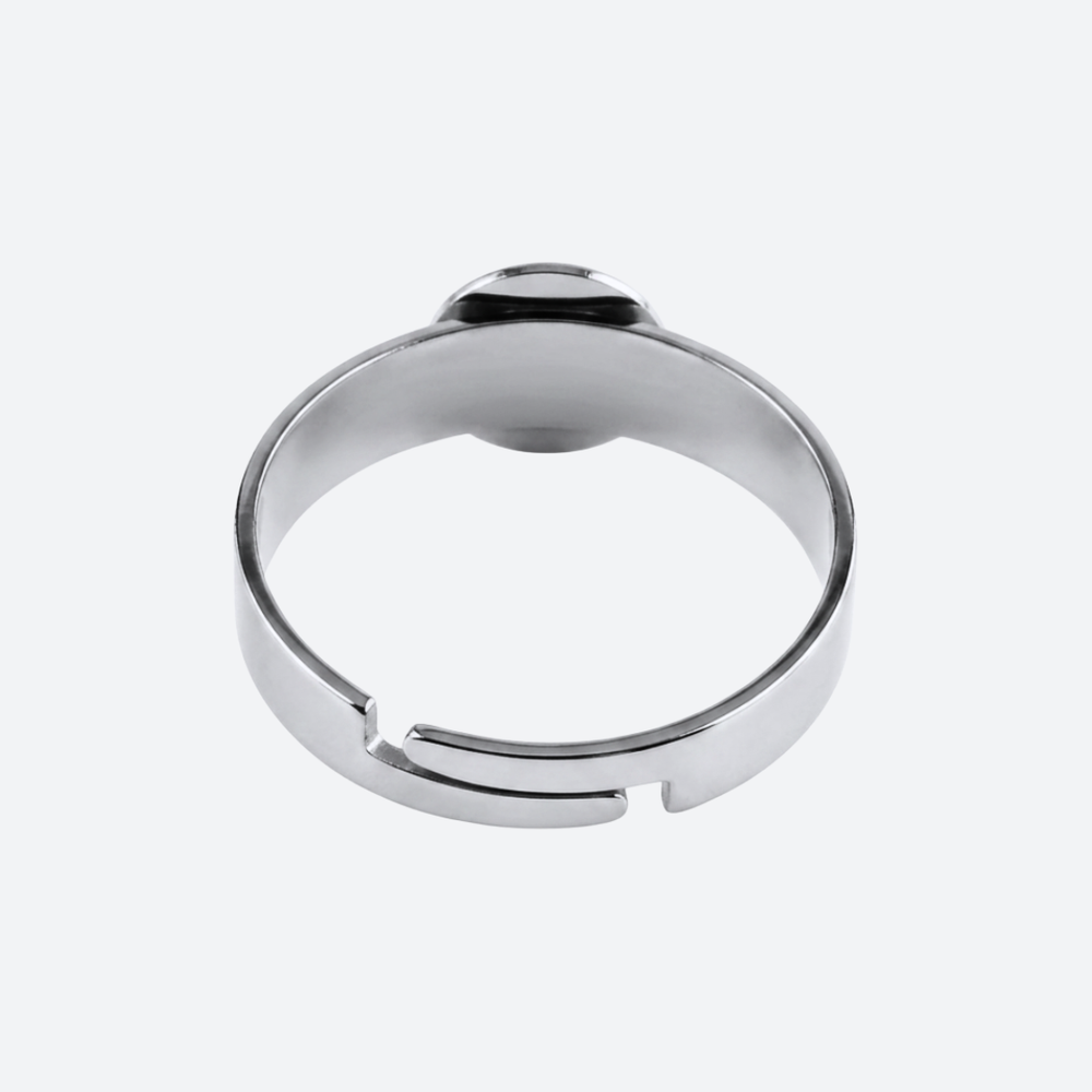 Adjustable Ring Base with 8 mm Flat Pad, Stainless Steel 304