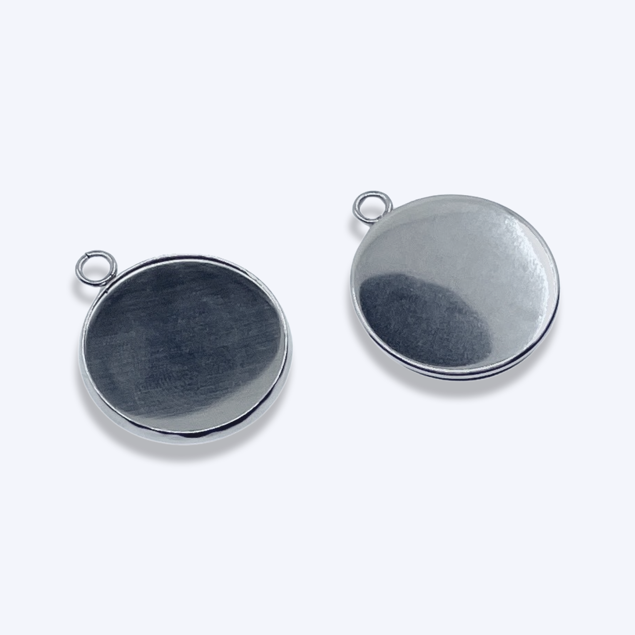 Stainless steel cabochon setting, jewelry findings. Kapussipohjat ruostumaton teräs, rst
