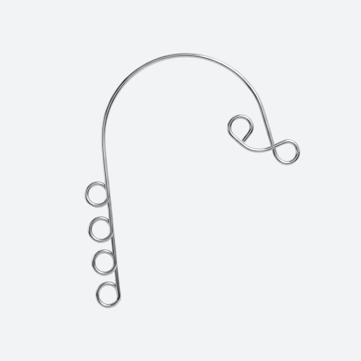Ear wrap -korvakorupohja 4 silmukalla, ruostumaton teräs 316