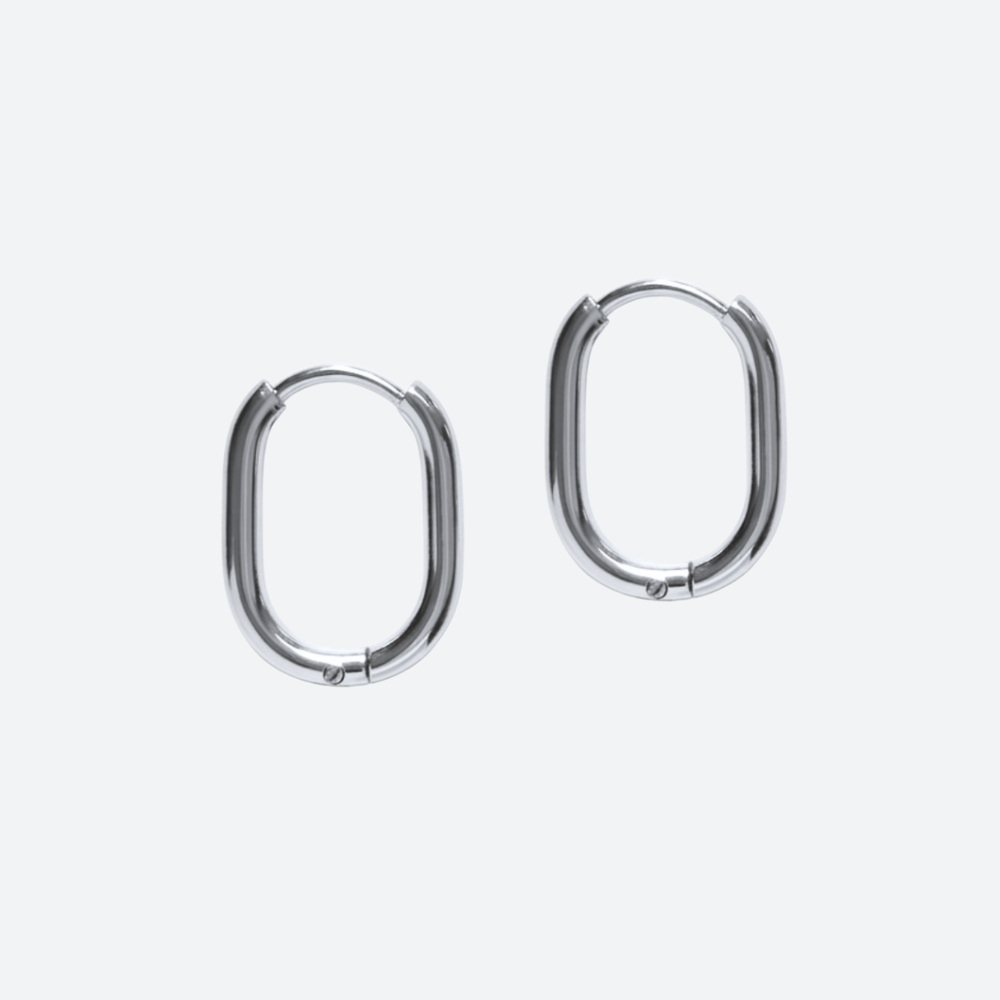 Korvakorurenkaat ovaali 17 x 12 mm, ruostumaton teräs