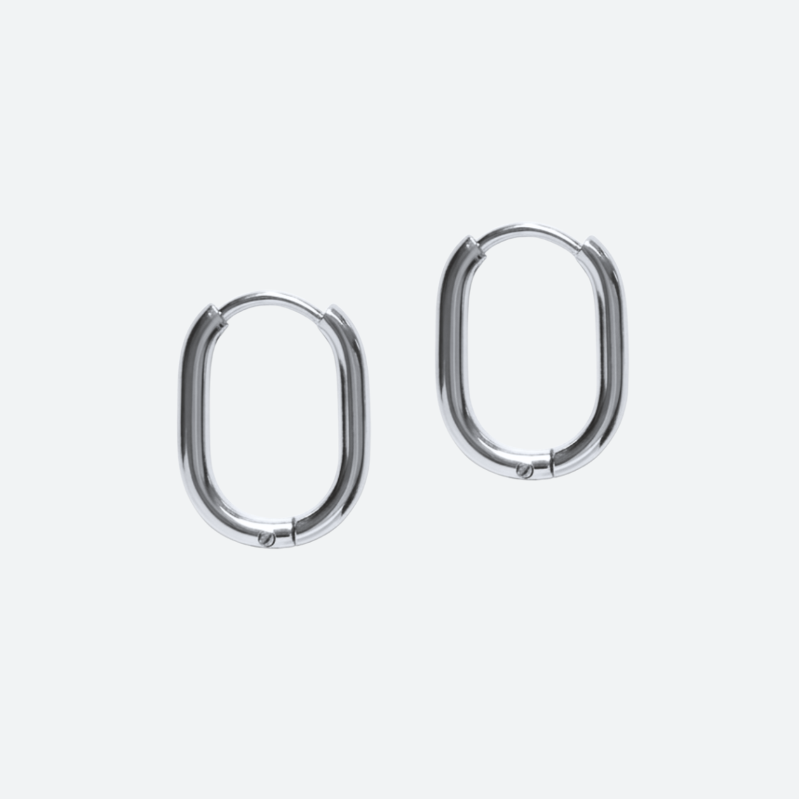 Huggie örhängesringar 17 x 12 mm, rostfritt stål