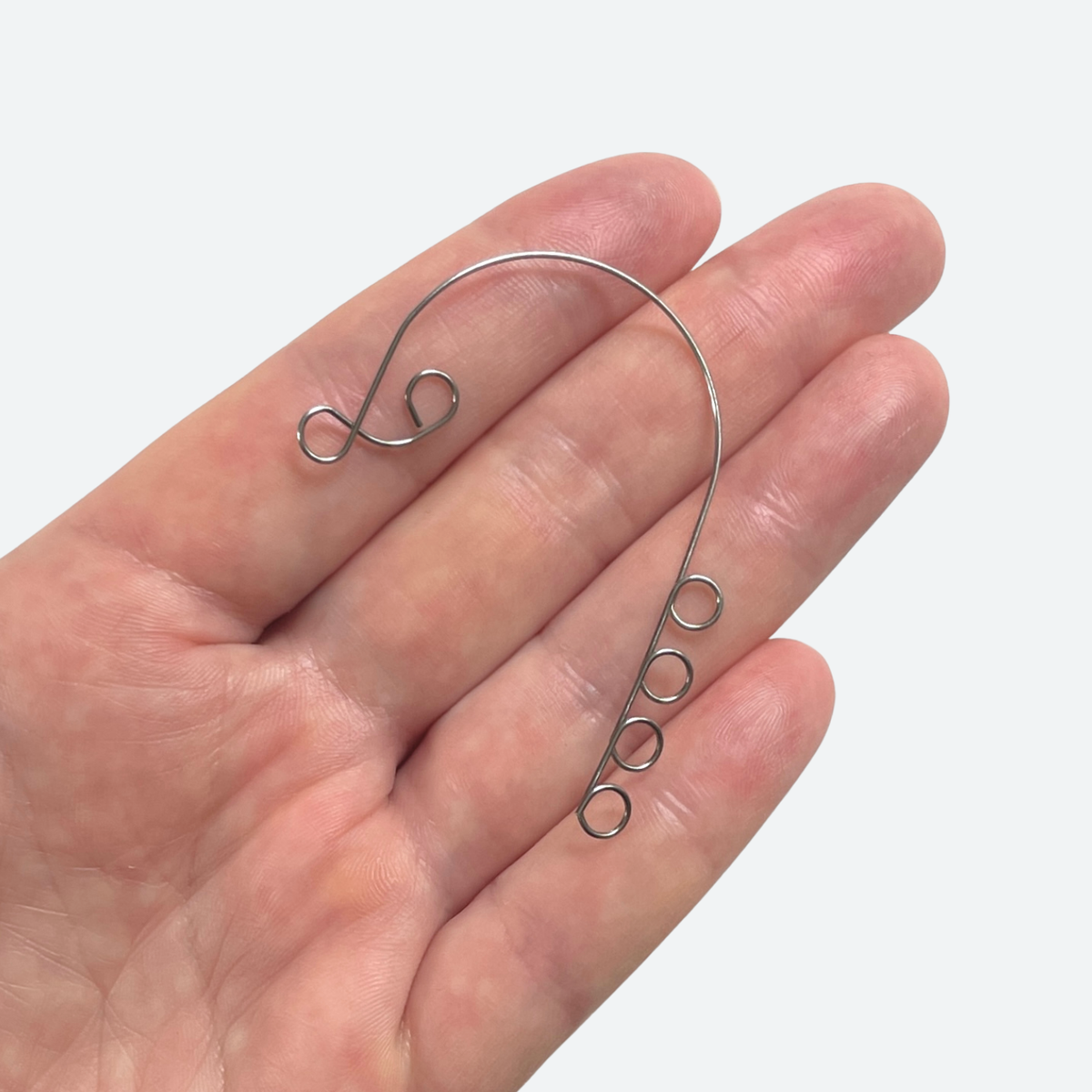 Ear wrap -korvakorupohja 4 silmukalla, ruostumaton teräs 316