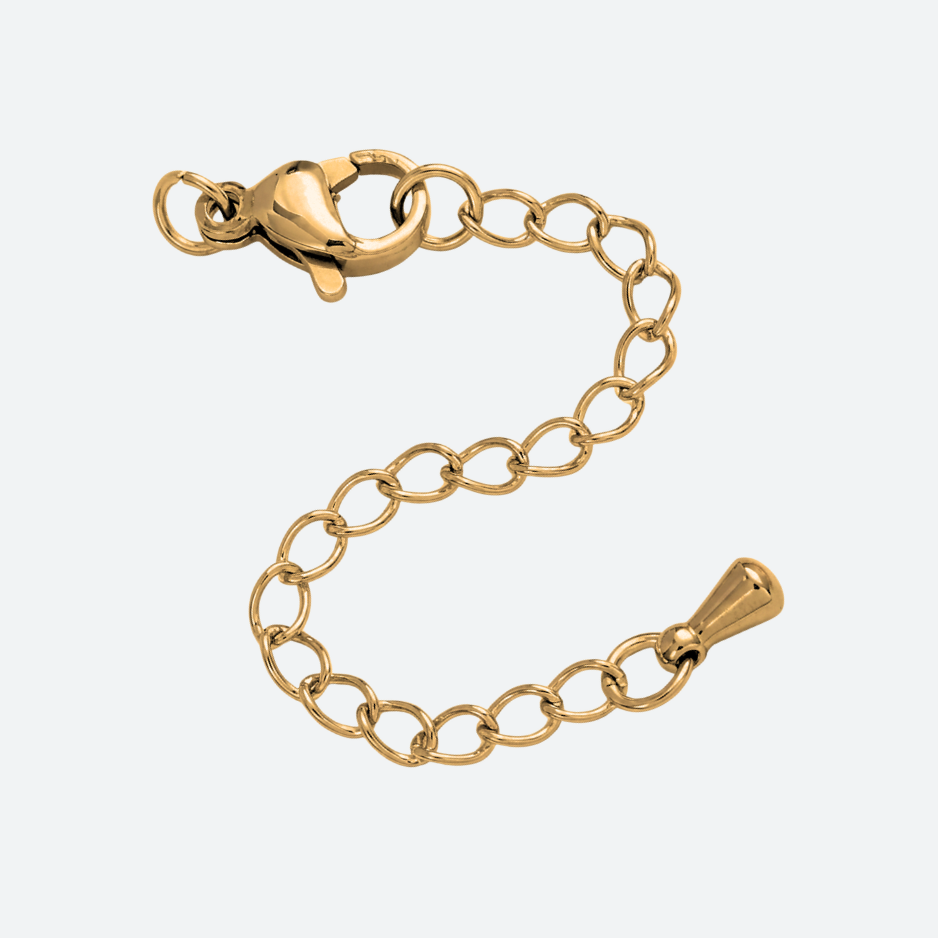 Säätöketju lukolla 68 mm, 18K PVD-kullattu kirurginteräs