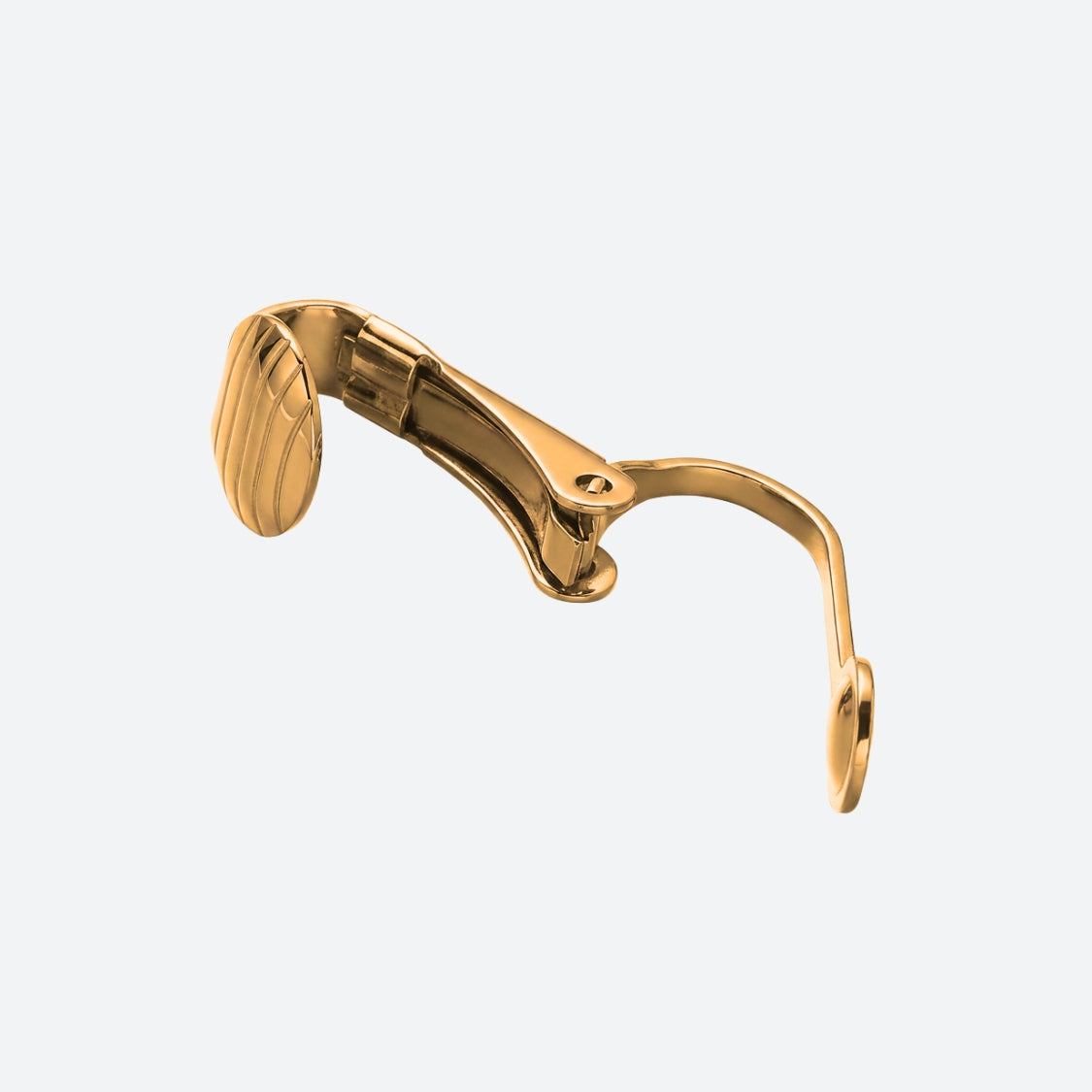 Korvakoruklipsit 16 x 10 mm, 18K PVD-kullattu kirurginteräs