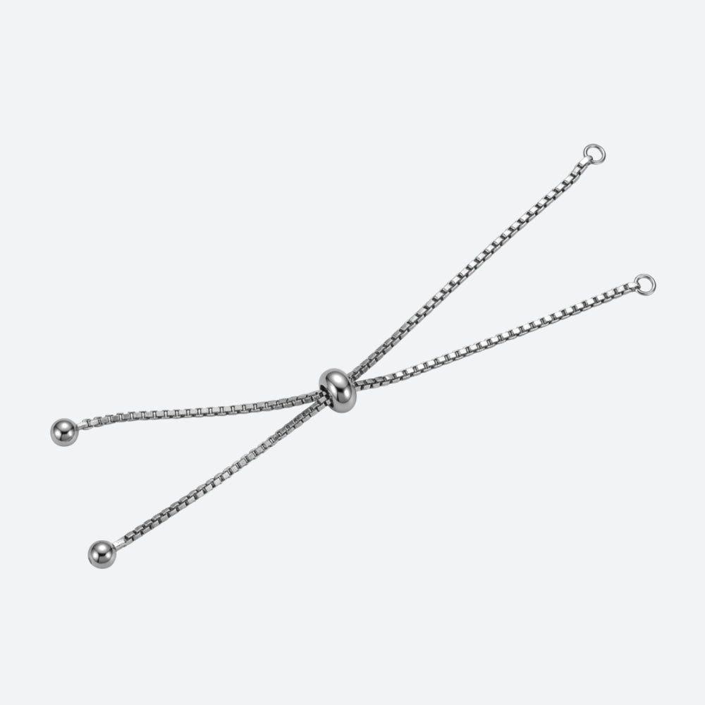 Bracelet Base with Slide Clasp 22 cm, Stainless Steel 304