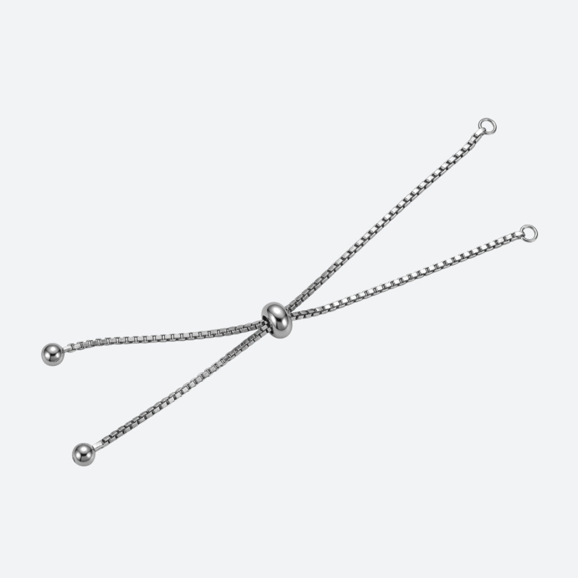 Armbandsbas med glidlås 22 cm, kirurgiskt stål