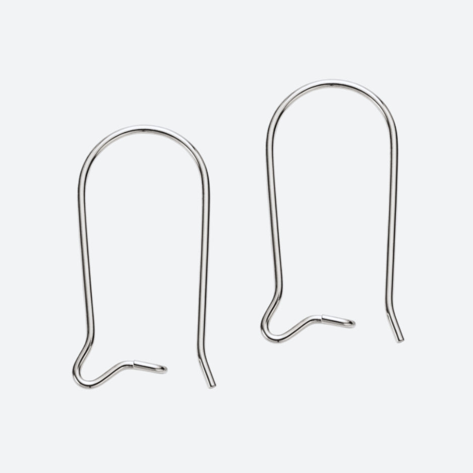 Kidney Ear Wires 25 x 12 mm, Stainless Steel 304