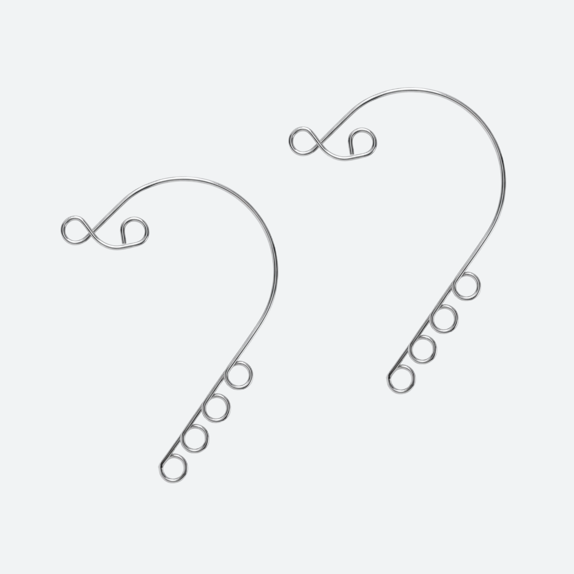 Ear wrap -korvakorupohja 4 silmukalla, ruostumaton teräs 316