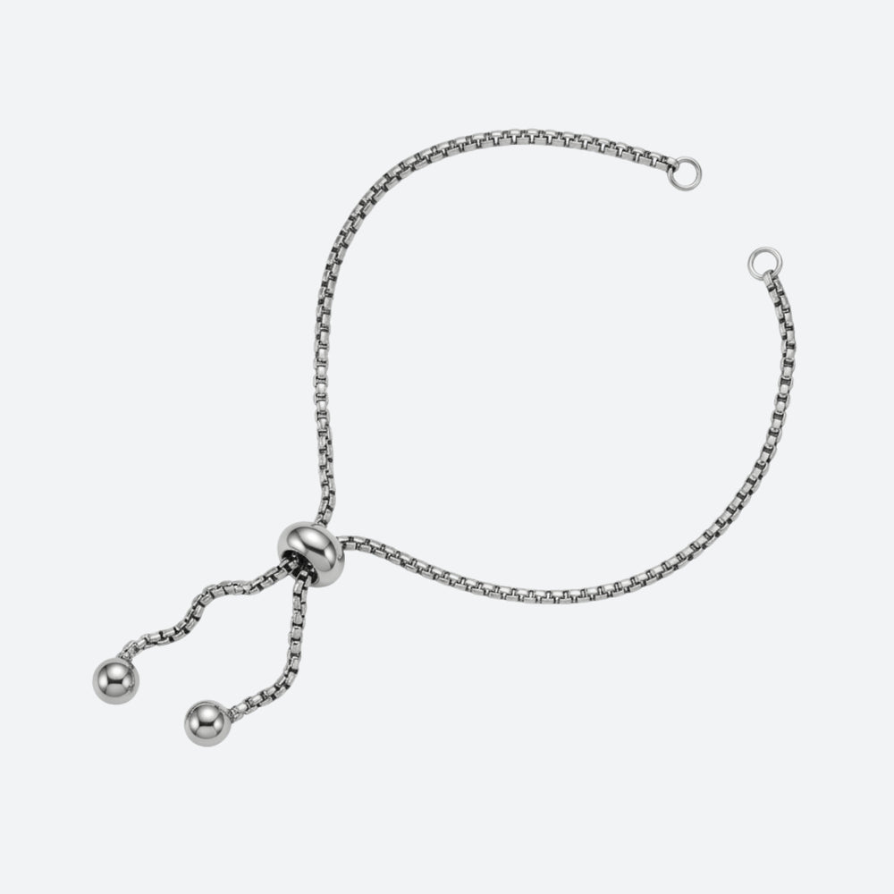 Bracelet Base with Slide Clasp 22 cm, Stainless Steel 304