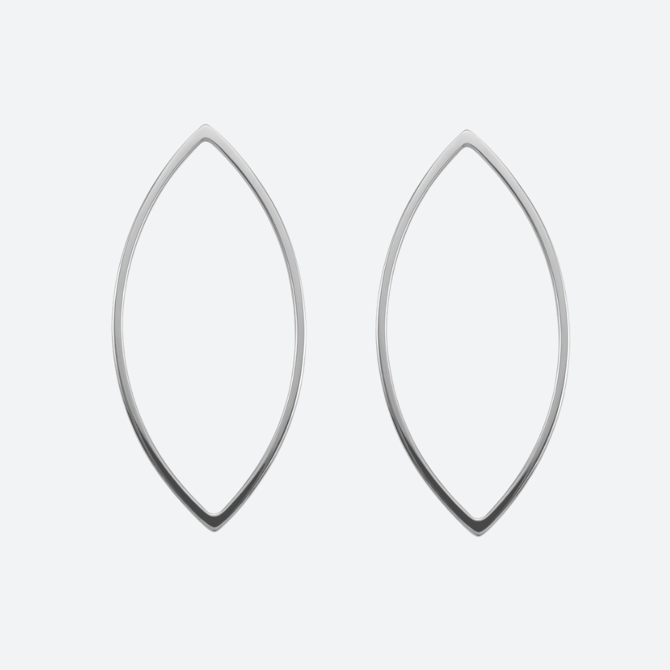 Pari mantelinmuotoisia korulinkkejä 27 x 13 mm pystyasennossa, ruostumaton teräs