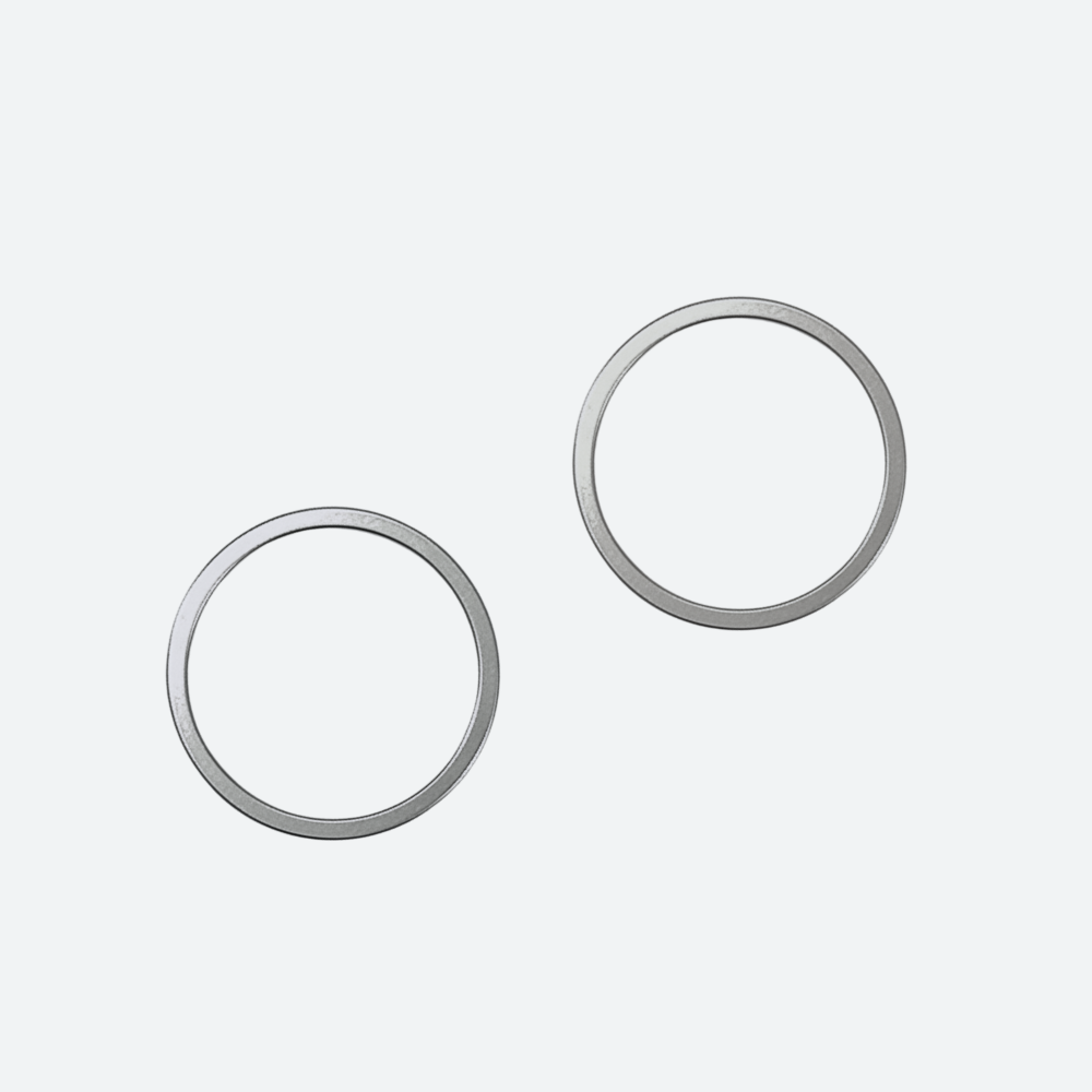 Pari pyöreitä korulinkkejä 17 mm rinnakkain, kehys korvakoruihin ja riipuksiin, ruostumaton teräs