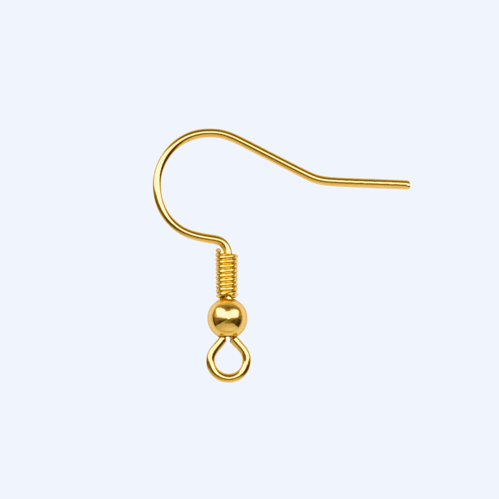 Korvakorukoukut kullattu kirurginteräs. 18K kulta, RST. Korvakorujen valmistus.