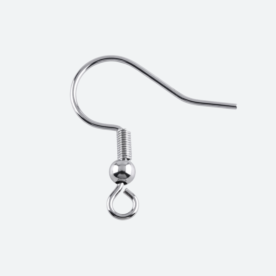 Nickelfria och allergivänliga smyckesdelar, örkrokar i kirurgiskt stål.