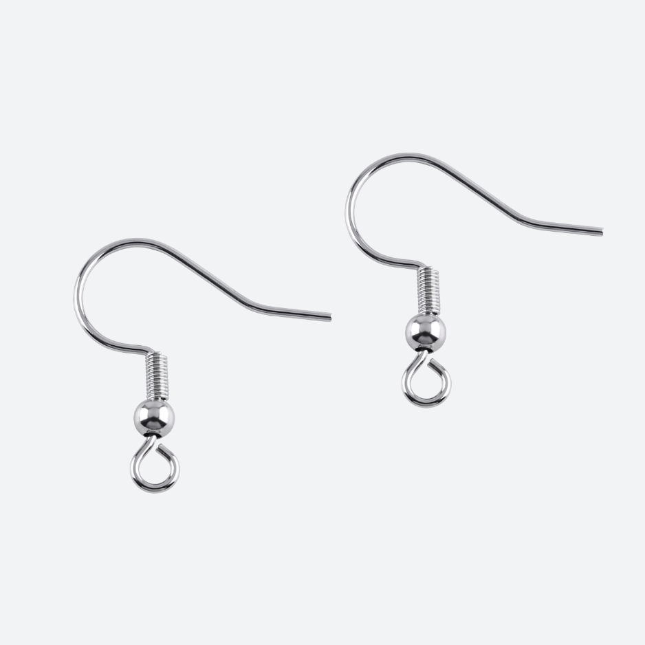 Nickelfria och allergivänliga smyckesdelar, örkrokar i kirurgiskt stål.