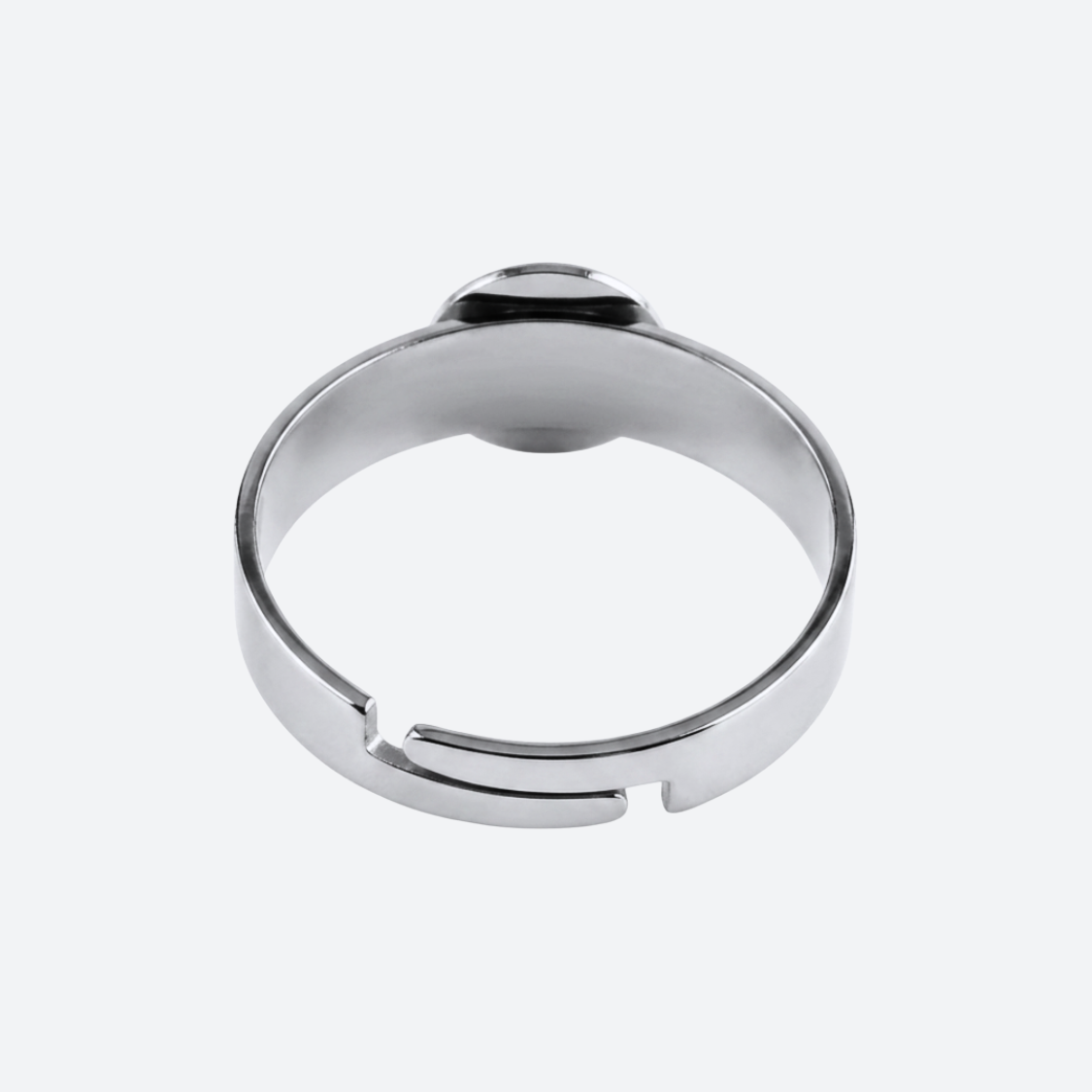 Ringstommar med 8 mm platta, rostfritt stål