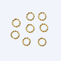 Välirenkaat kierteellä, koruntarvikkeet kullattu RST