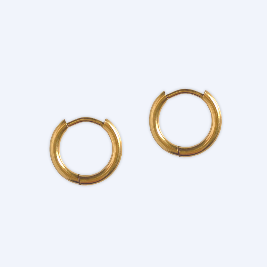 18K kulta korutarvikkeet. RST kirurginteräs korvakorurenkaat